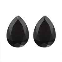 Australian Black Tourmaline Set of 2 (Pear 7x5 mm) 1.31 ctw