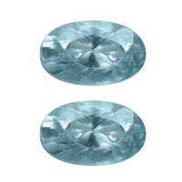 Blue Zircon Set of 2 (Ovl 5x3 mm) 0.59 ctw