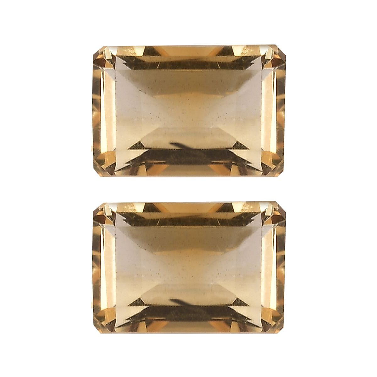 Brazilian Citrine Set of 2 (Oct 6x4 mm) 1.11 ctw