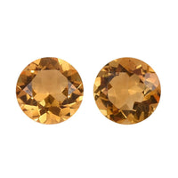 Premium Brazilian Citrine Set of 2 (Rnd 6 mm) 1.38 ctw