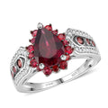 TLV D'Joy Orissa Rhodolite Garnet, Multi Gemstone Ring in Rhodium Over Sterling Silver (Size 10.0) 2.90 ctw - Sticky add to cart bar