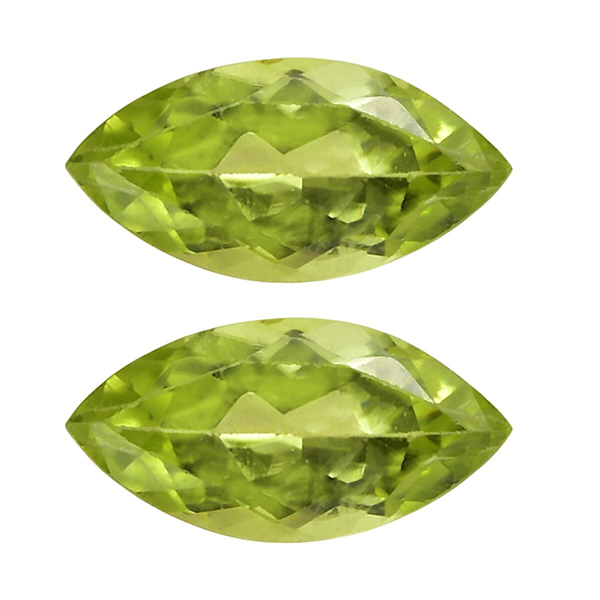 Hebei Peridot Set of 2 (Mrq 8x4 mm) 1.06 ctw