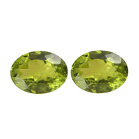 Hebei Peridot Set of 2 (Oval 8x6 mm) 2.42 ctw