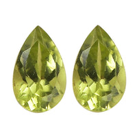 Hebei Peridot Set of 2 (Pear 5x3 mm) 0.41 ctw