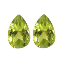 Hebei Peridot Set of 2 (Pear 6x4 mm) 0.76 ctw