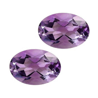 AA Rose De France Amethyst Set of 2 (Ovl 7x5 mm) 1.35 ctw