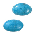 AA Kingman Turquoise Set of 2 (Oval 5x3 mm) 0.40 ctw - Sticky add to cart bar