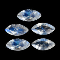 AA Rainbow Moonstone Set of 5 (Mrq 5x2.5 mm) 0.61 ctw Loose Gemstone