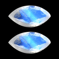 AAA Rainbow Moonstone Set of 2 (Mrq 5x2.5 mm) 0.28 ctw