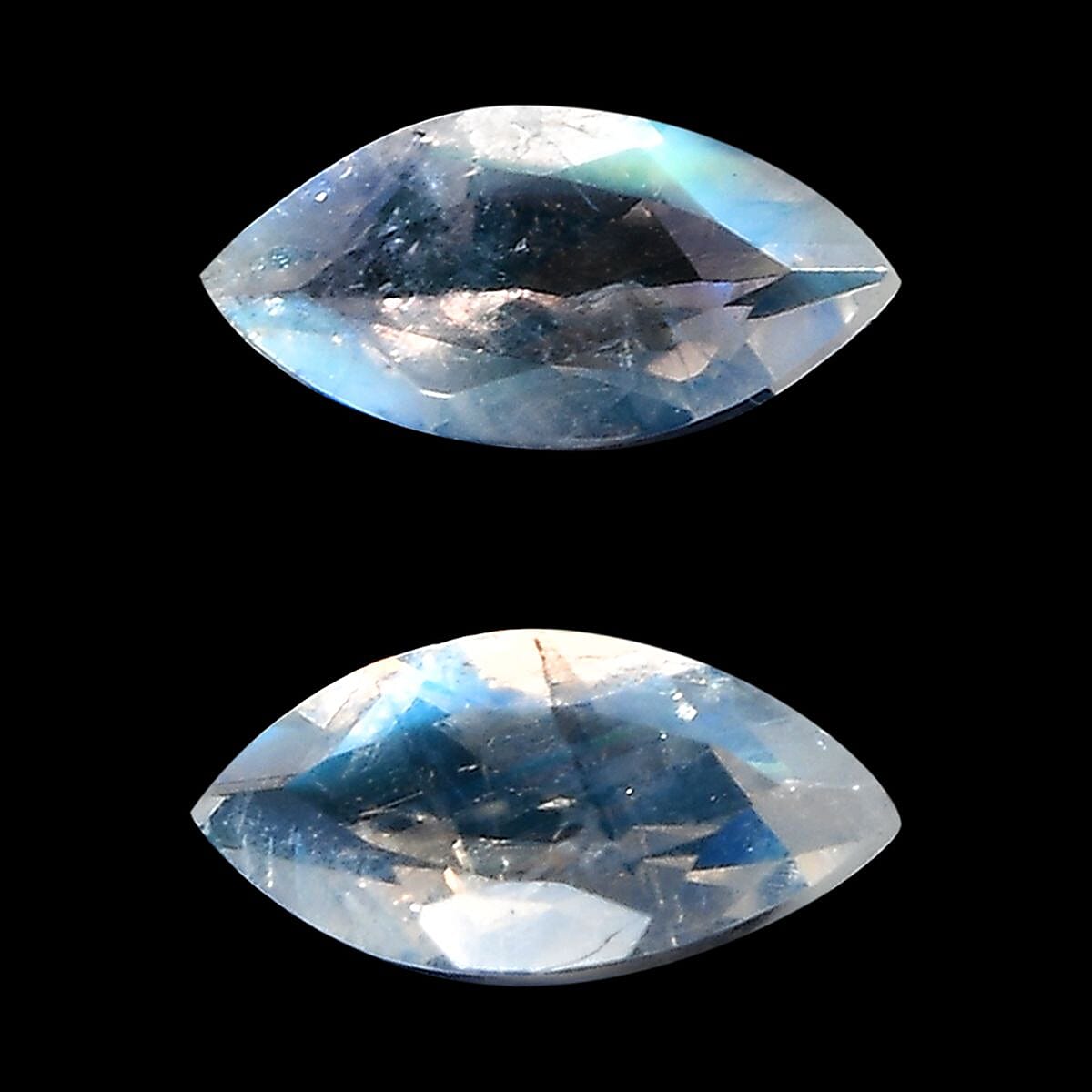 AA Rainbow Moonstone Set of 2 (Mrq 6x3 mm) 0.44 ctw