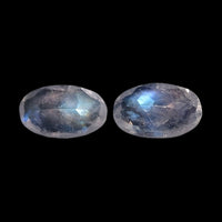 AA Rainbow Moonstone Set of 2 (Oval 5x3 mm) 0.42 ctw