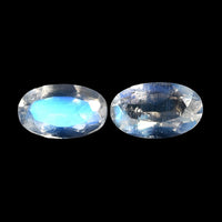 AAA Rainbow Moonstone Set of 2 (Oval 5x3 mm) 0.38 ctw