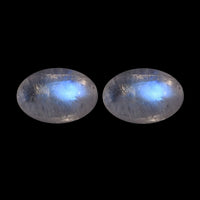 AA Rainbow Moonstone Set of 2 (Oval 6x4 mm) 0.87 ctw