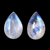 AA Rainbow Moonstone Set of 2 (Pear 6x4 mm) 0.97 ctw