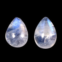 Rainbow Moonstone Set of 2 (Pear 7x5 mm) 1.71 ctw