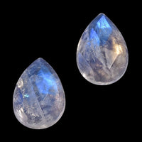 Rainbow Moonstone Set of 2 (Pear 7x5 mm) 1.38 ctw