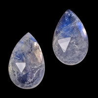 AA Rainbow Moonstone Set of 2 (Pear 8x5 mm) 1.65 ctw
