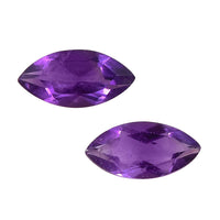 African Amethyst Set of 2 (Mrq 6x3 mm) 0.43 ctw