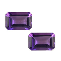 African Amethyst Set of 2 (Oct 6x4 mm) 1.03 ctw