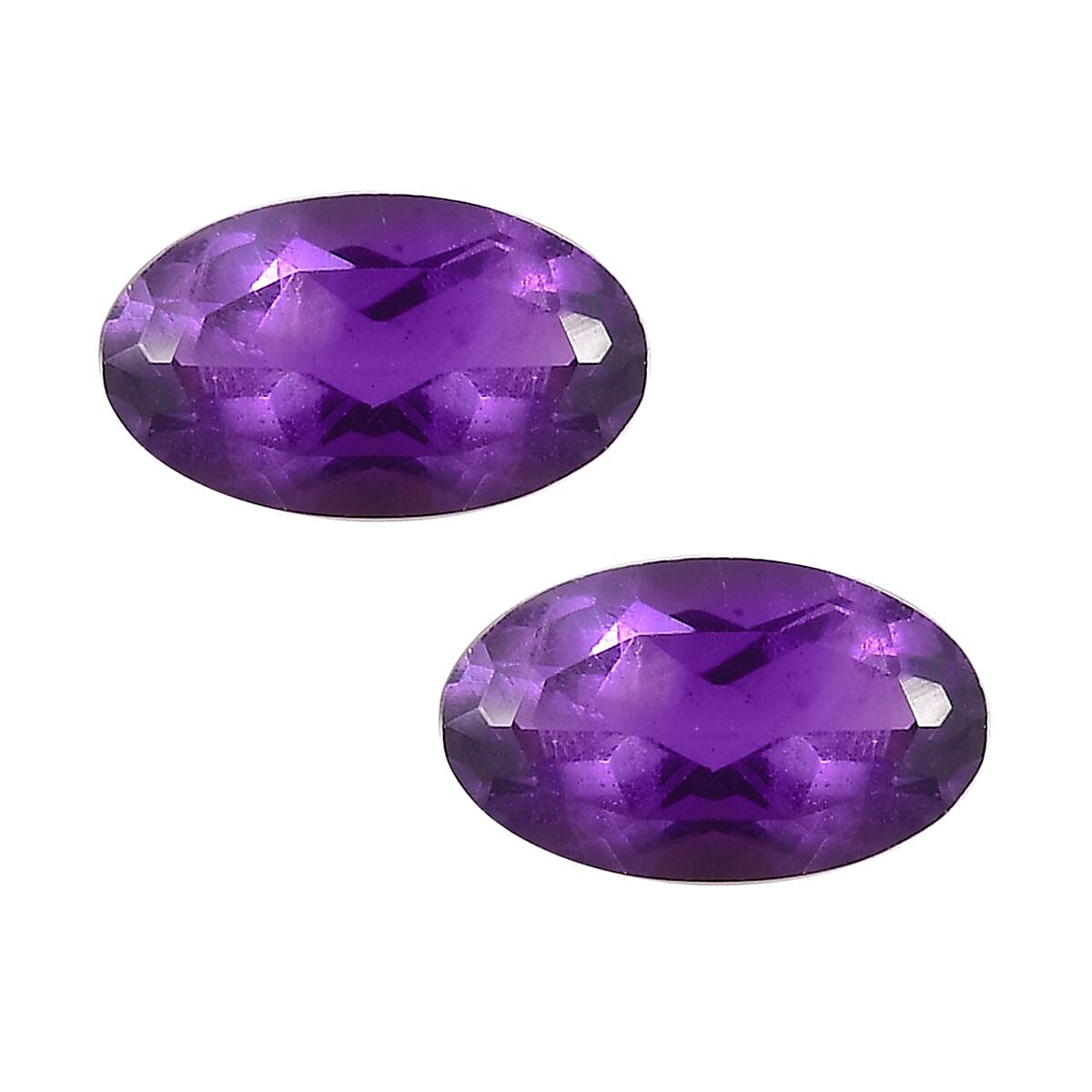 African Amethyst Set of 2 (Ovl 5x3 mm) 0.30 ctw
