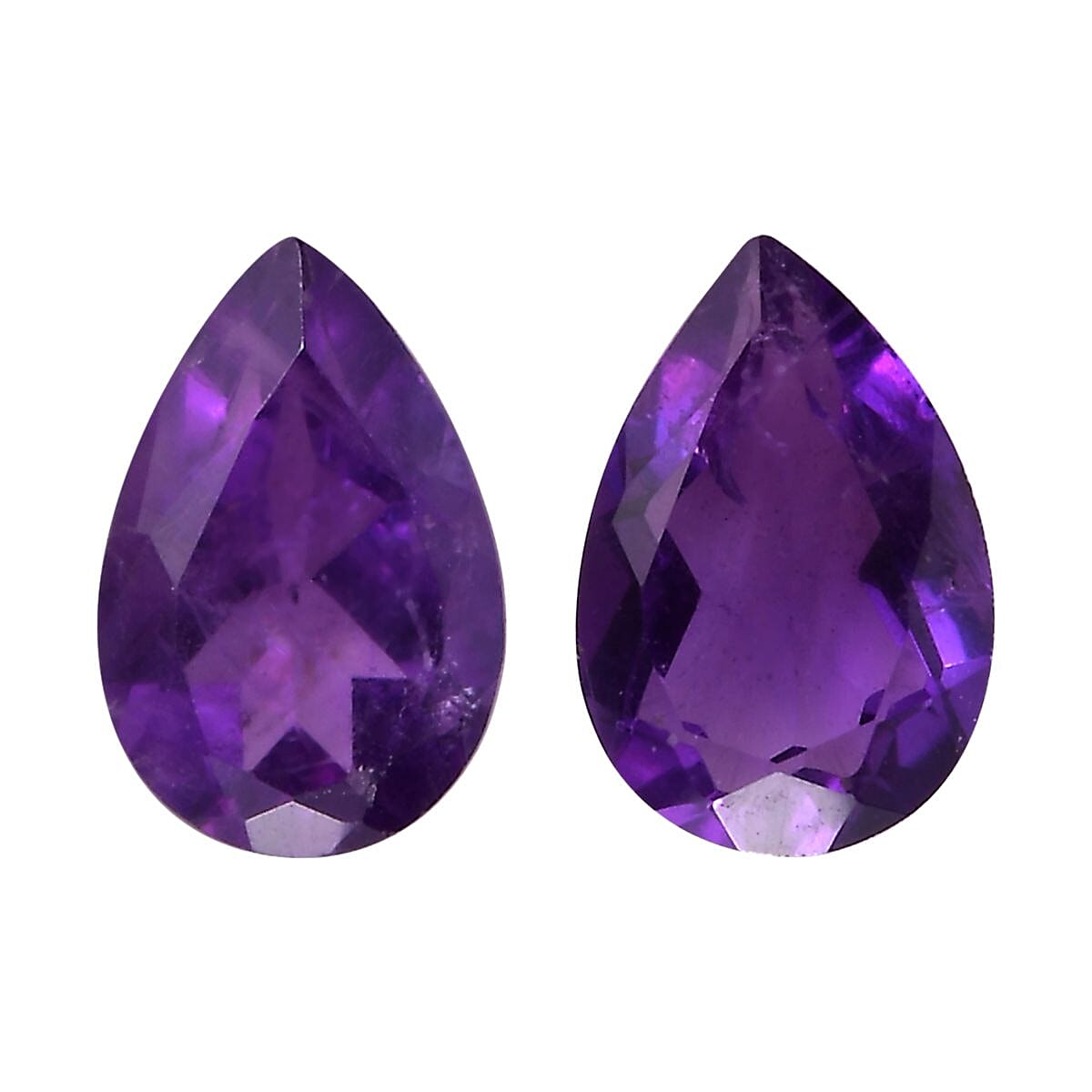 AA African Amethyst Set of 2 (Pear 6x4 mm) 0.59 ctw