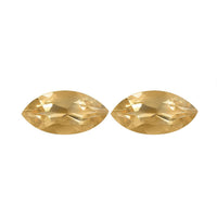 Brazilian Citrine Set of 2 (Mrq 10x5 mm) 1.63 ctw
