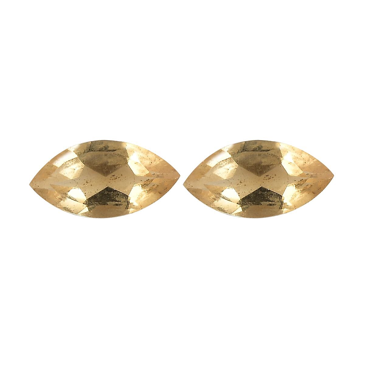 Brazilian Citrine Set of 2 (Mrq 6x3 mm) 0.39 ctw