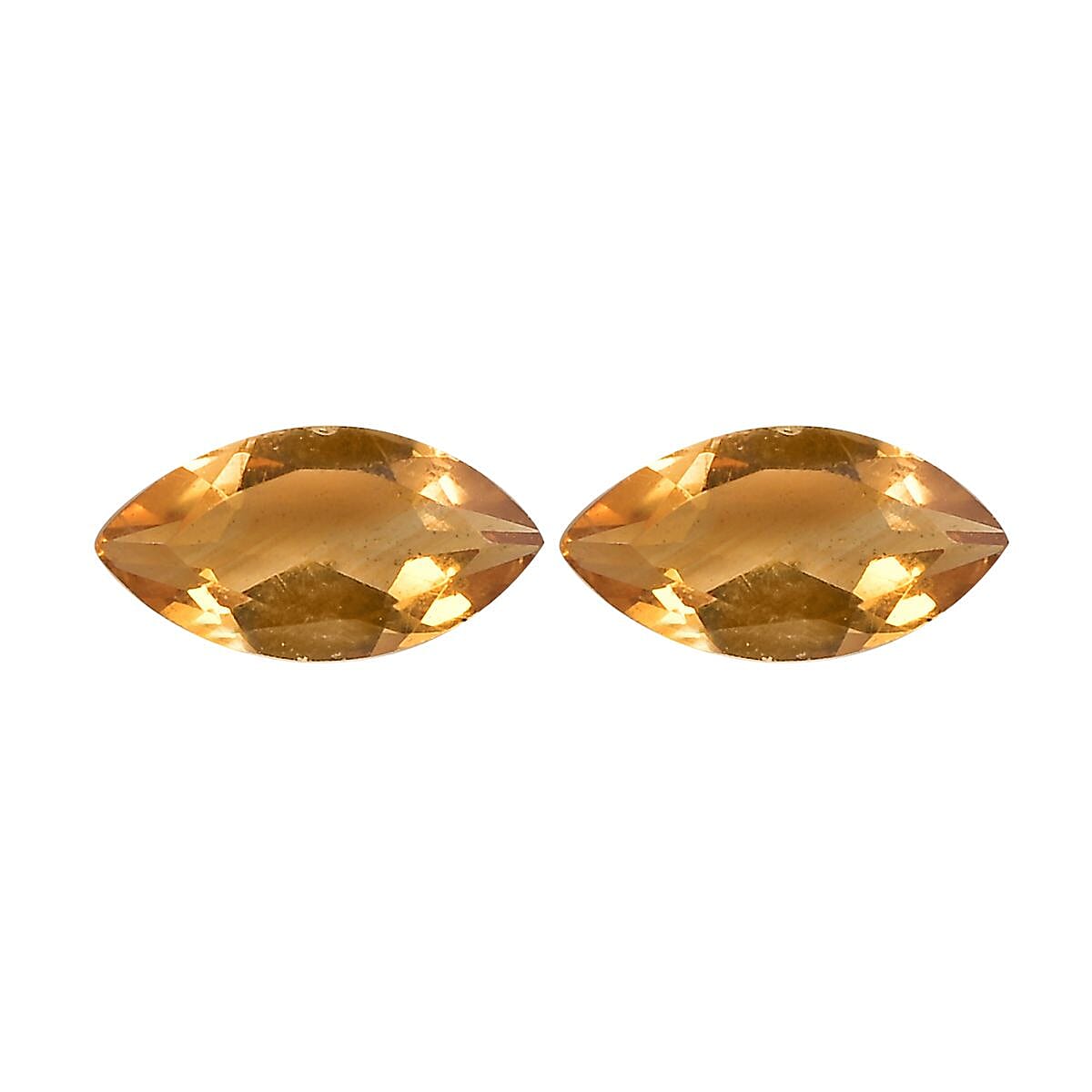 Premium Brazilian Citrine Set of 2 (Mrq 6x3 mm) 0.40 ctw