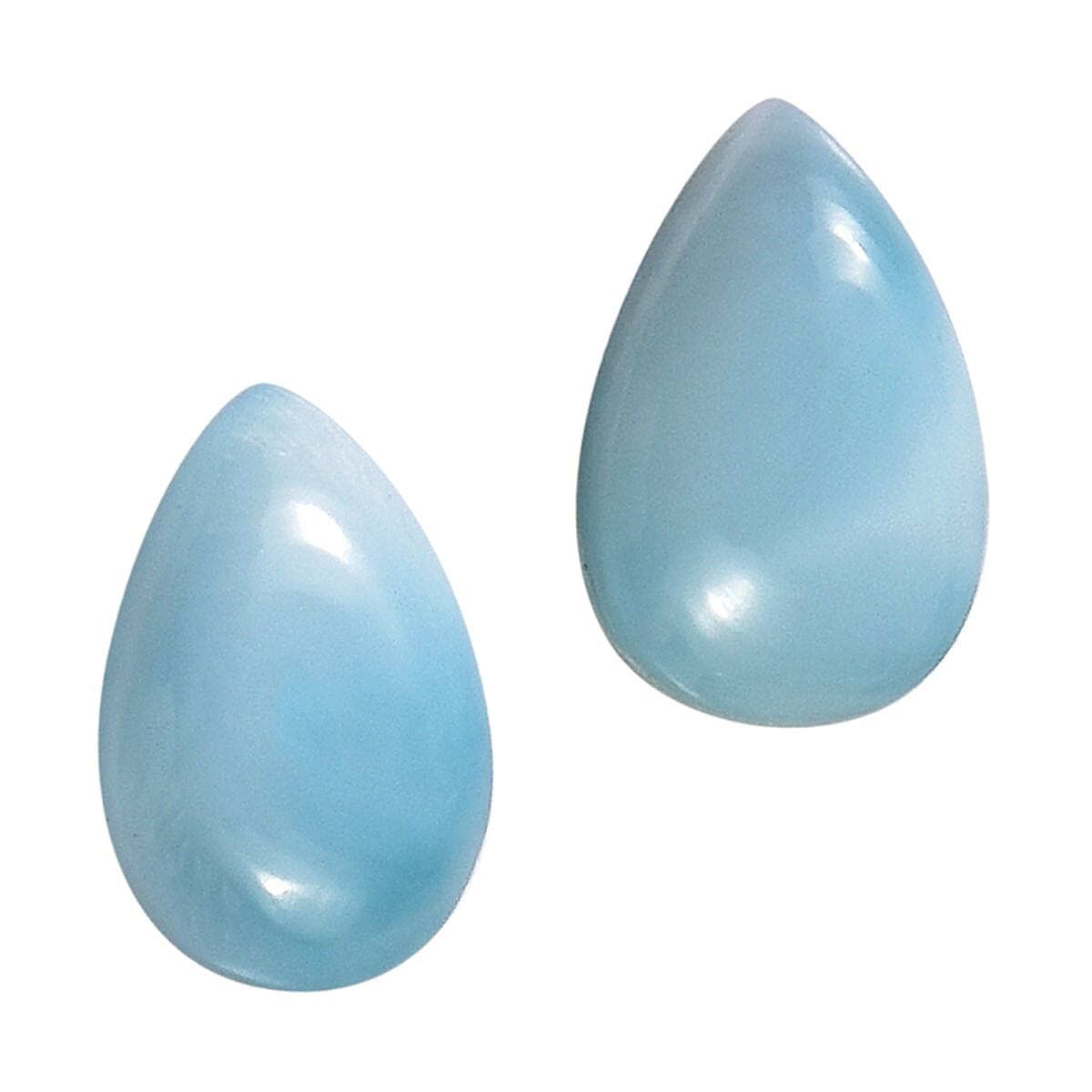 Larimar Set of 2 (Pear 5x3 mm) 0.51 ctw