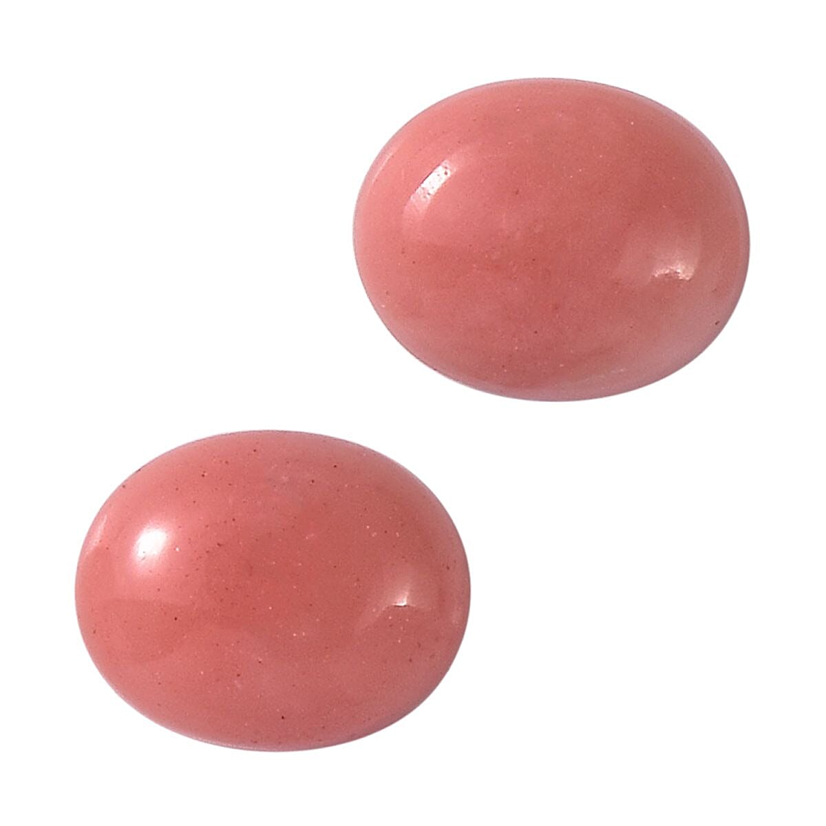 Peach Opal Set of 2 (Ovl 5x4 mm) 0.53 ctw