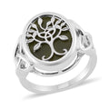 Connemara Marble  Ring Pure White Brass  10.00 ctw - Sticky add to cart bar