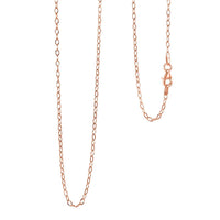 Star Chain Necklace in 14K Rose Gold Over Sterling Silver 2.60 Grams 20 Inches