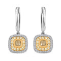 Modani Natural Yellow and White Diamond 0.69 ctw Earrings in 950 Platinum and 18K Yellow Gold 4.86 Grams - Sticky add to cart bar
