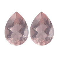 AA Galilea Rose Quartz Set of 2 (Pear 7x5 mm) 1.07 ctw