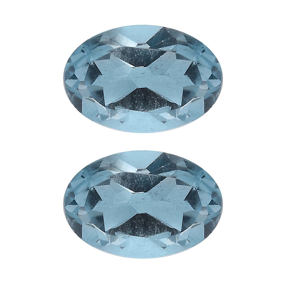Sky Blue Topaz Set of 2 (Ovl 6x4 mm) 1.04 ctw Loose Gemstone