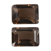 Brazilian Smoky Quartz Set of 2 (Oct 7x5 mm) 1.78 ctw