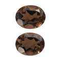 Brazilian Smoky Quartz Set of 2 (Oval 5x4 mm) 0.58 ctw - Sticky add to cart bar