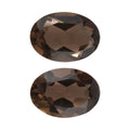 Brazilian Smoky Quartz Set of 2 (Oval 7x5 mm) 1.24 ctw - Sticky add to cart bar