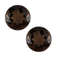 Brazilian Smoky Quartz Set of 2 (Rnd 7 mm) 2.29 ctw