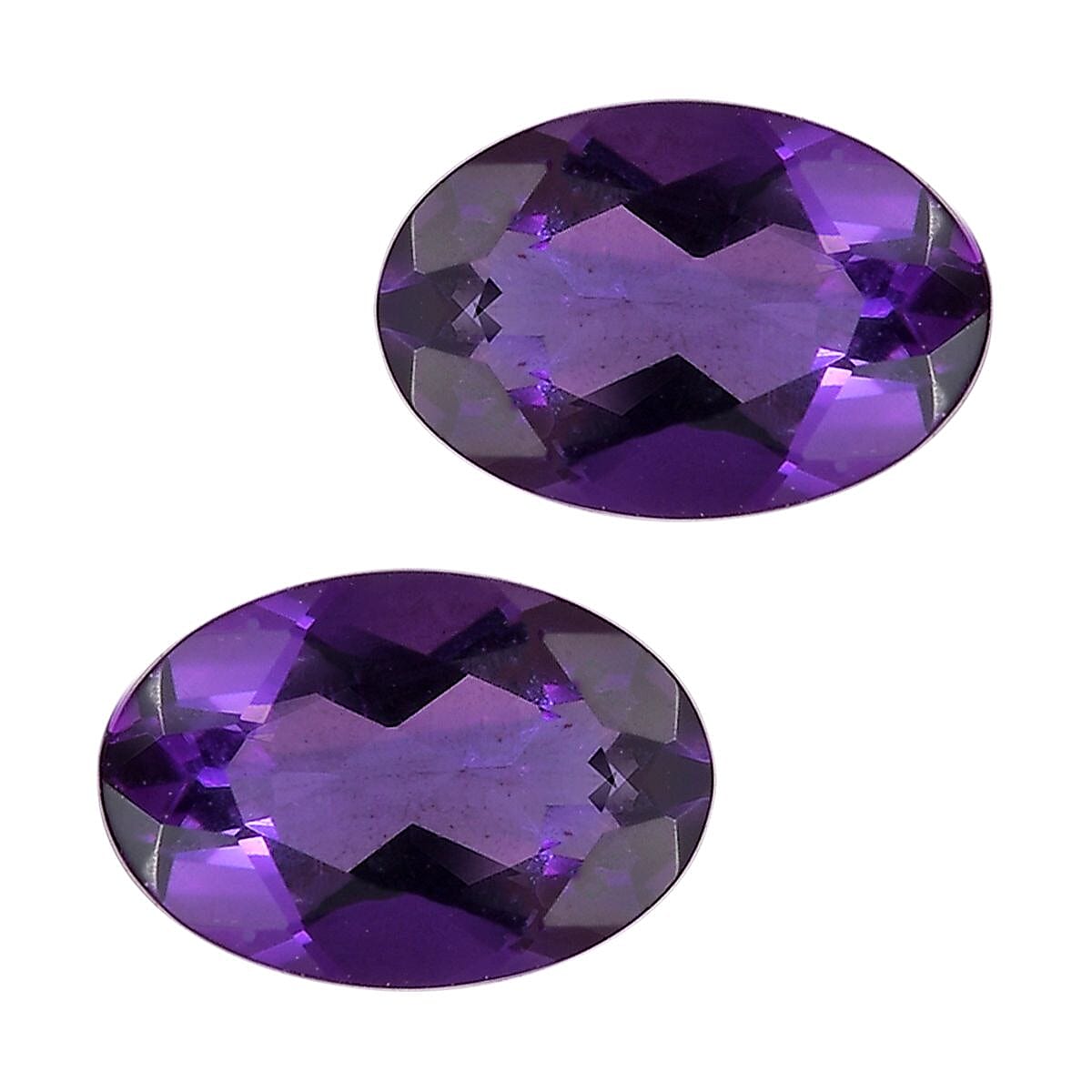 AA Uruguayan Amethyst Set of 2 (Oval 6x4 mm) 0.74 ctw