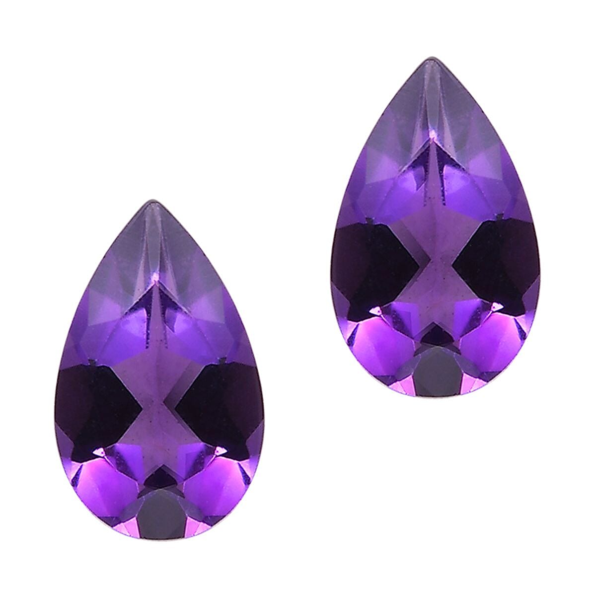 Uruguayan Amethyst Set of 2 (Pear 5x3 mm) 0.37 ctw