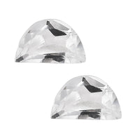 White Topaz Set of 2 (DShape 5x3 mm) 0.43 ctw