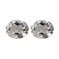 White Topaz Set of 2 (Oval 5x4 mm) 0.82 ctw - Sticky add to cart bar