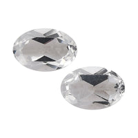 White Topaz Set of 2 (Oval 6x4 mm) 1.22 ctw Loose Gemstone
