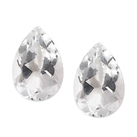 White Topaz Set of 2 (Pear 6x4 mm) 1.46 ctw