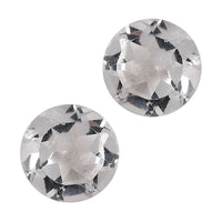 White Topaz Set of 2 (Rnd 5 mm) 1.09 ctw