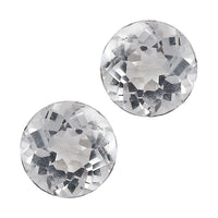 White Topaz Set of 2 (Rnd 6 mm) 1.68 ctw