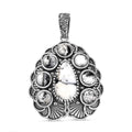 D'Joy Artisan Crafted White Buffalo 9.20 ctw Floral Pendant without Chain in Sterling Silver - Sticky add to cart bar