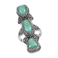 Artisan Crafted Premium Royston Turquoise Ring in Sterling Silver (Size 10.0) 8.35 ctw - Sticky add to cart bar