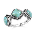 Artisan Crafted Premium Royston Turquoise Ring in Sterling Silver (Size 10.0) 4.50 ctw - Sticky add to cart bar